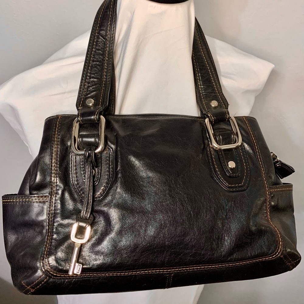 Leather Fossil Shoulder Bag
